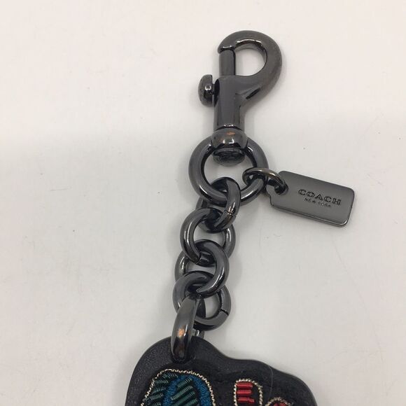 Coach Limited Edition Embroidered Cactus Leather Bag Charm w/ Gunmetal Hardware - Picture 2 of 16